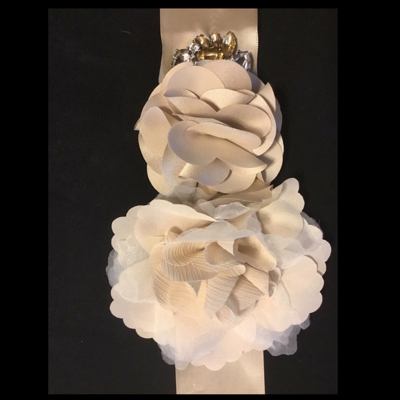 Boho Flower & Jewel Bridal Sash